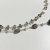Black double tourmaline gemstone necklace set