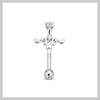 Top bling sword straight piercing
