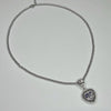 Swarovski deep blue antique chain necklace