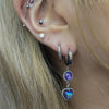Holographic double purple earrings