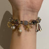 Gray rose bracelet