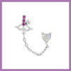 Cupid arrow double chain piercing