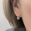 Crown hoop earrings