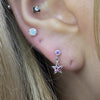 Mini Pink star piercing