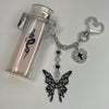 Black butterfly drop lighter keychain case
