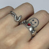 Double ruby gem cross ring (pre-order only)