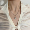 Pearl crystal mix necklace