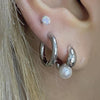 Pearl hoop earrings