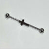 Classic cross silver industrial piercing