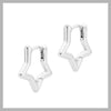 Slim star hoop earrings