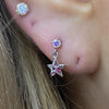 Mini Pink star piercing