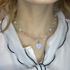 Moonstone heart necklace