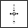 Cross blackwork drop piercing