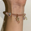Pink star drop bracelet