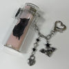 Black cat heart star lighter keychain case