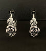 Rose twist hoop earrings
