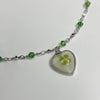 Clover green necklace