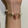Pink rose bracelet