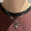 Heart angel star chain necklace