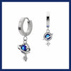 Space sparkle drop hoop earrings