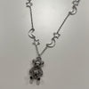 Moon star bear necklace