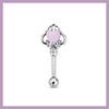 Pastel heart key piercing