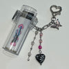 Ceramic heart aurora butterfly lighter keychain case