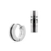 Blackline silver hoop earrings