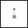 Dark blue star drop piercing