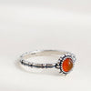 Carnelian gemstone classic ring