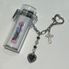 Chrome heart cross lighter keychain case