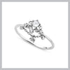 Fancy clear chain drop bling ring