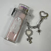 White bunny ribbon lighter keychain case