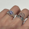 Purple gemstone sterling silver ring (pre-order only)