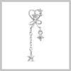 Heart ribbon star drop piercing