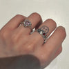 Baby pink heart melt sterling silver ring (pre-order only)