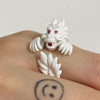 Dragon white ring