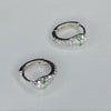 Rhinestone snake hoop earrings