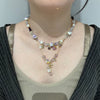 Purple rose classic necklace
