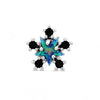 Black winter star piercing