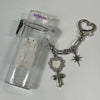 White bunny ribbon lighter keychain case