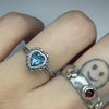 Aqua heart ring