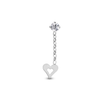 Delicate heart drop chain piercing